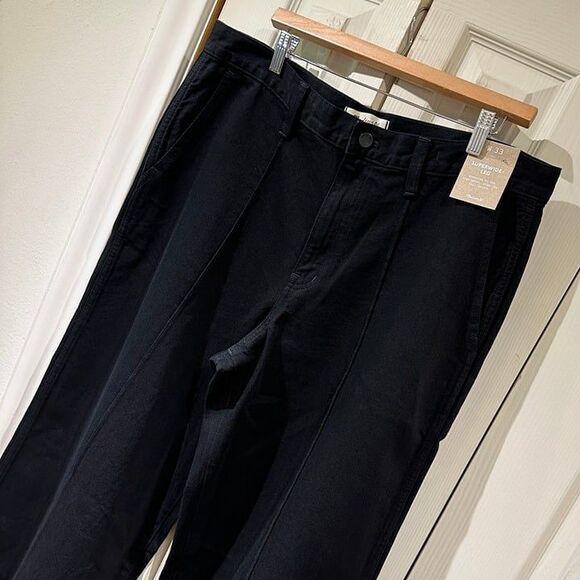 NWT Madewell Superwide Leg Trouser Jeans High Rise Center Seam Rigid Denim - Picture 7 of 12